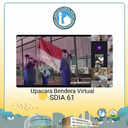 Upacara Pengibaran Bendera Virtual SDIA 61